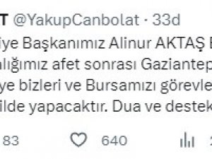 Vali Yakup Canbolat Ve Alinur Aktaş Gaziantep’e Görevlendirildi