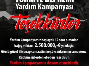 Di̇ti̇b’in Türkiye’ye Yardım Kampanyasında 12 Saatte 2,5 Milyon Euro Toplandı