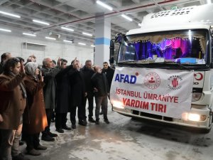 Ümraniye’den 3 Tır Yardım Malzemesi Deprem Bölgesine Doğru Yola Çıktı