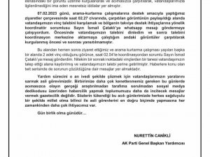 Ak Partili Canikli: "Dün Afet Bölgesindeki Çalışmalarımız Esnasındaki Bir Görüntü Çarpıtılarak, Vatandaşlarımızla İlgilenilmediğini İma Eden Mesnetsiz İddialar Yer Almıştır"