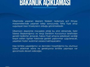 Hazine Ve Maliye Bakanlığı’ndan Fırsatçılara İlişkin Açıklama