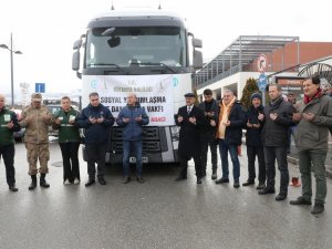Kütahya’dan 21 Yardım Tırı Dualarla Afet Bölgesine Uğurlandı