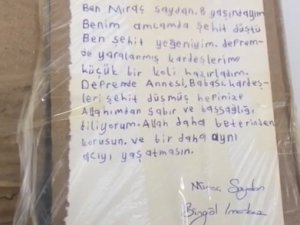 Bingöl’de Şehit Yeğeninden Duygulandıran Destek