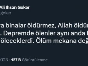 Deprem Paylaşımı Nedeniyle Prof. Dr. Ali İ̇hsan Göker’e İdari Soruşturma Açıldı