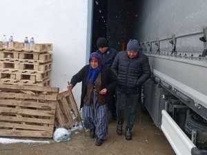 Bir Elinde Baston, Bir Elinde Ördüğü Patiklerle Yardıma Koştu