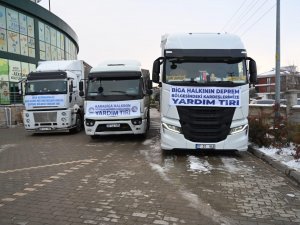 Yardım Tır’ları Biga’dan Yola Çıktı