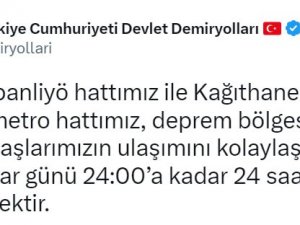 Marmaray Ve İ̇stanbul Havalimanı Metro Hattı 24 Saat Aralıksız Hizmet Verecek