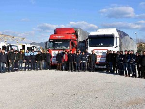 Germencik Belediyesi 2 Yardım Tırını Daha Yola Çıkardı