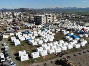 Nurdağı’nda Kurulan Çadırkent Havadan Görüntülendi