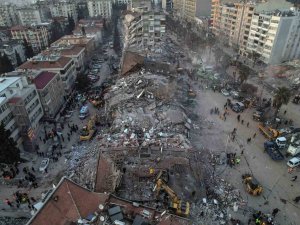 Ekiplerin Gece Gündüz Çalışmaları Havadan Dron İle Görüntülendi