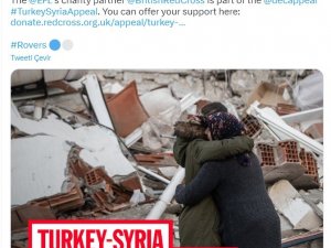 Blackburn Rowers’tan Depremzedelere Destek