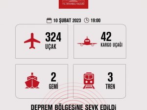 İ̇stanbul Valiliği: “Deprem Bölgesine 324 Uçakla 26 Bin 883 Personel Gönderildi“