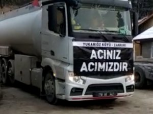 Köy Halkından Deprem Bölgesine 25 Bin Litre Mazot Yardımı