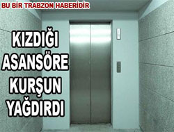 Trabzon'da vatandaş kızdığı asansöre kurşun yağdırdı (VİDEO)