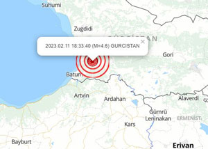Gürcistan'da 4,5 büyüklüğünde deprem. Rize'den de Hissedildi