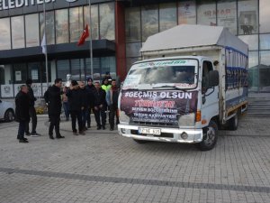 Lapseki Belediyesi Deprem Bölgesi İçin Seferber Oldu