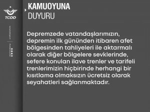 Tcdd Depremzedelerin Tahliyesini Ücretsiz Yapacak