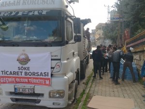 Söke Ticaret Borsası Yardım Tırı Hatay’a Ulaştı