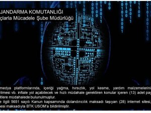 Jandarma 13 Sosyal Medya Paylaşımına Müdahalede Bulundu