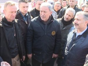 Milli Savunma Bakanı Akar Ve Sağlık Bakanı Koca’dan Hatay Kent Merkezinde İnceleme