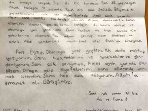 Akyurtlu İki Kız Kardeşten Depremzedelere Duygu Dolu Mektup