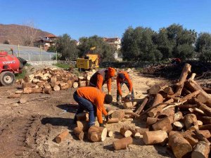 Marmaris’ten Depremzedelere Yakacak Yardımı