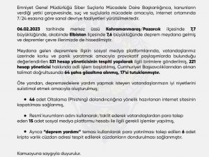 Egm: "Provokatif Paylaşımlarda Bulunduğu Değerlendirilen 531 Hesap Yöneticisi Tespit Edildi"