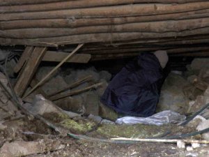 Sürünerek Girip Enkazın Altındaki İneğini Besliyor