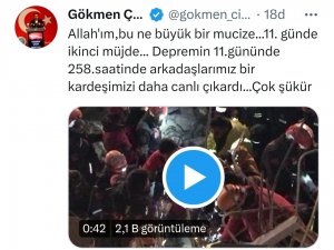 Vali Çiçek: "11. Günde İkinci Müjde"