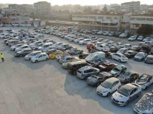 Toplu Araç Mezarlığı Havadan Böyle Görüntülendi