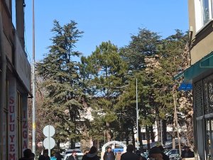 Elektrik Tellerinde Mahsur Kalan Kedinin İmdadına Vatandaşlar Yetişti