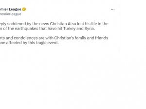 Premier Lig’den Atsu İçin Taziye Mesajı