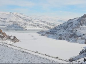 Tercan Baraj Gölü Dondu