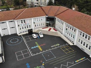 Beylikdüzü’nde Tahliye Edilen Okul Havadan Görüntülendi