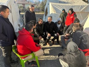 Başkan Suer Hatay’da Depremzedelerle Bir Araya Geldi