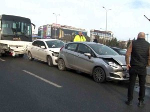 D-100 Karayolu 9 Aracın Karıştığı Zincirleme Kazada İki Kişi Yaralandı