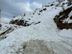 Siirt’te Çığ Düşmesi Sonucu Öğrenci Ve Öğretmenler Yolda Mahsur Kaldı