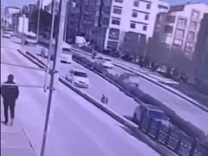 Okul Bahçesine Düşen Aracın Kamera Görüntüleri Ortaya Çıktı