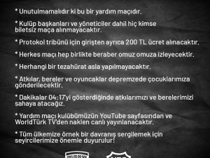 Efeler 09 Sfk Ve Nazilli Belediyespor’dan ’Yardım Maçı’ Uyarısı