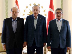 Cumhurbaşkanı Erdoğan, Kktc Cumhurbaşkanı Tatar Ve Kktc Başbakanı Üstel’i Kabul Ediyor