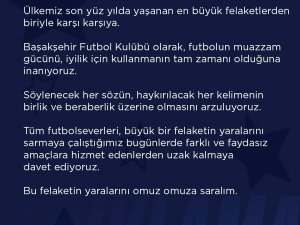 Başakşehir’den Açıklama