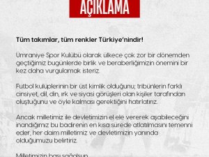 Ümraniyespor: "Tüm Takımlar, Tüm Renkler Türkiye’nindir"