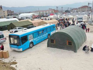 Konya Mobil Diş Aracı Hatay’da Hizmet Vermeye Başladı