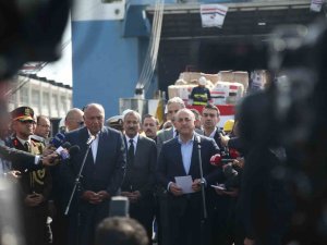 Mısır’dan Gelen Yardım Gemisi Mersin Limanına Ulaştı