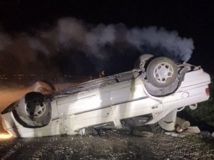 Gönen’de Otomobil Takla Attı: 1 Yaralı