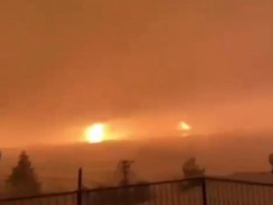 Deprem Sırasında Adıyaman’da Gölden Alevler Yükseldi