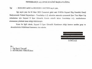 Fenerbahçe: "Kulübümüz Bu Karar İle İlgili Yürütmeyi Durdurma Başvurusu Yapacaktır"