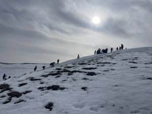 Depremzede Çocuklar Karda Kayarak Moral Buldu