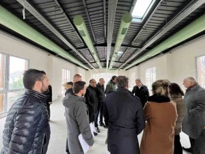 Alibeyköy’deki Kütüphane Ve Sosyal Tesisin Yapımına Devam Ediliyor