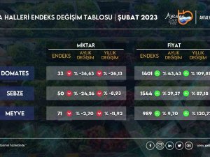 Atb, Şubat Hal Endeksini Açıkladı